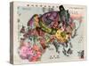 Satirical Map - The Illustration of the Great European War-Tanaka Ryozo-Stretched Canvas
