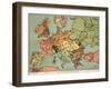 Satirical Map - The Insane Asylum-Louis Raemaekers-Framed Giclee Print