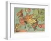 Satirical Map - The Insane Asylum-Louis Raemaekers-Framed Giclee Print