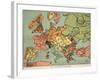 Satirical Map - The Insane Asylum-Louis Raemaekers-Framed Giclee Print