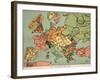 Satirical Map - The Insane Asylum-Louis Raemaekers-Framed Giclee Print