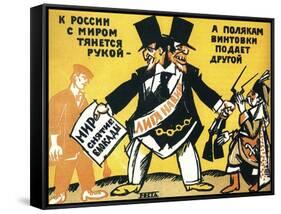 Satirical Poster on the League of Nations, 1920-Vladimir Mayakovsky-Framed Stretched Canvas