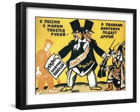 Satirical Poster on the League of Nations, 1920-Vladimir Mayakovsky-Framed Giclee Print