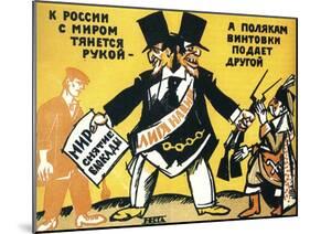Satirical Poster on the League of Nations, 1920-Vladimir Mayakovsky-Mounted Giclee Print