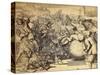 Satirical Print Depicting French Invasion of Holland in 1674-null-Stretched Canvas