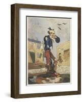 Satirical View of the Free- Born Englishman Following the Peterloo Massacre-George Cruikshank-Framed Art Print