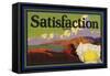 Satisfaction Brand - Lemon Grove, California - Citrus Crate Label-Lantern Press-Framed Stretched Canvas