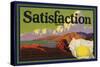 Satisfaction Brand - Lemon Grove, California - Citrus Crate Label-Lantern Press-Stretched Canvas