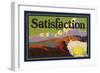 Satisfaction Brand - Lemon Grove, California - Citrus Crate Label-Lantern Press-Framed Art Print