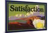 Satisfaction Brand - Lemon Grove, California - Citrus Crate Label-Lantern Press-Mounted Art Print