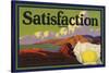 Satisfaction Brand - Lemon Grove, California - Citrus Crate Label-Lantern Press-Stretched Canvas