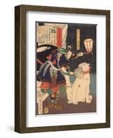 Satomi Jirotaro Yoshishige (From the Series Stories of Beauty and Bravery (Biyu Suikode), 1866-1867-Tsukioka Yoshitoshi-Framed Giclee Print