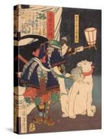Satomi Jirotaro Yoshishige (From the Series Stories of Beauty and Bravery (Biyu Suikode), 1866-1867-Tsukioka Yoshitoshi-Stretched Canvas