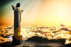 Famous Statue Of The Christ The Reedemer, In Rio De Janeiro, Brazil-Satori1312-Art Print