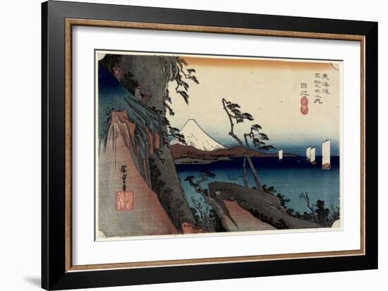 Satta Pass, Yui, C. 1833-Utagawa Hiroshige-Framed Giclee Print