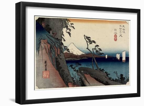 Satta Pass, Yui, C. 1833-Utagawa Hiroshige-Framed Giclee Print