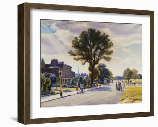 Saturday Afternoon, (Oil on Canvas)-Francis Dodd-Framed Giclee Print