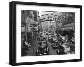 Saturday Afternoon Street Scene in Welch, the County Seat of Mcdowell County, West Virginia-null-Framed Photo