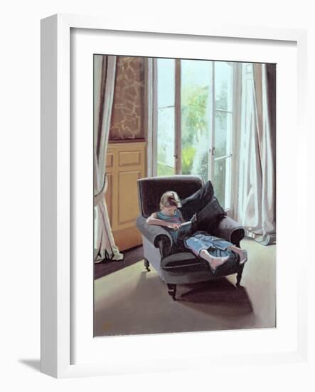 Saturday Afternoon: Tallulah Reading, 2006-Gillian Furlong-Framed Giclee Print