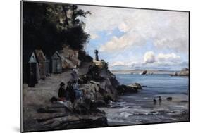 Saturday at the Woman's Bathing Beach, 1876-Emmanuel Lansyer-Mounted Giclee Print