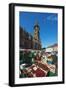 Saturday Market, Freiburg Cathedral, Freiburg, Baden-Wurttemberg, Germany, Europe-Christian Kober-Framed Photographic Print