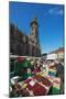 Saturday Market, Freiburg Cathedral, Freiburg, Baden-Wurttemberg, Germany, Europe-Christian Kober-Mounted Photographic Print