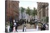 Saturday Morning Market, Halifax, Nova Scotia, Canada, C1900s-null-Stretched Canvas