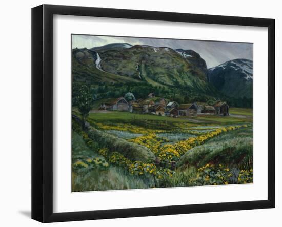 Saturday night and buttercups-Peter Nicolai Arbo-Framed Giclee Print