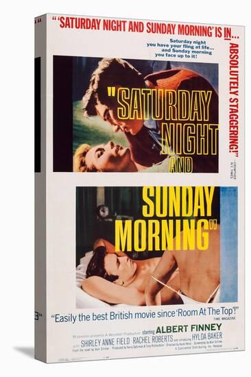 Saturday Night and Sunday Morning, Top and Bottom Inserts: Albert Finney, 1960-null-Stretched Canvas