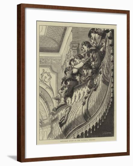 Saturday Night at the Victoria Theatre-Godefroy Durand-Framed Giclee Print