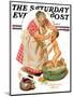 "Saturday Night Bath," Saturday Evening Post Cover, September 24, 1932-Joseph Christian Leyendecker-Mounted Giclee Print