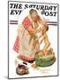 "Saturday Night Bath," Saturday Evening Post Cover, September 24, 1932-Joseph Christian Leyendecker-Mounted Giclee Print