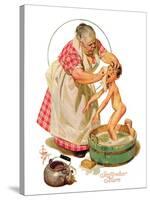 "Saturday Night Bath,"September 24, 1932-Joseph Christian Leyendecker-Stretched Canvas