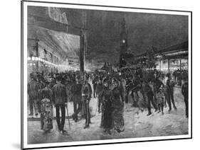 Saturday Night in George Street, Sydney, New South Wales, Australia, 1886-WJ Smedley-Mounted Giclee Print