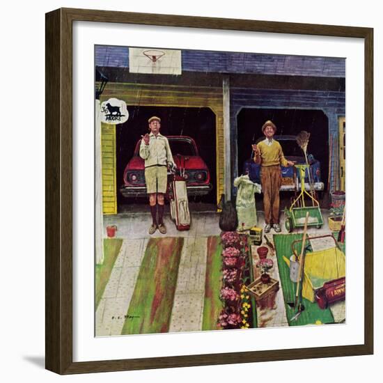 "Saturday Rain", April 25, 1959-Earl Mayan-Framed Giclee Print