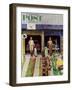 "Saturday Rain" Saturday Evening Post Cover, April 25, 1959-Earl Mayan-Framed Giclee Print