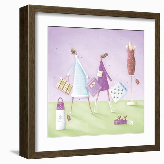Saturday Shoppers-Jo Parry-Framed Giclee Print