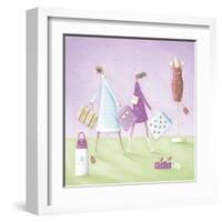 Saturday Shoppers-Jo Parry-Framed Giclee Print