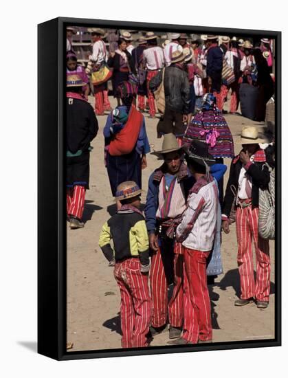 Saturday, the Weekly Market, Todos Santos, Guatemala, Central America-Upperhall-Framed Stretched Canvas