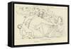 Saturn and His Children-John Flaxman-Framed Stretched Canvas