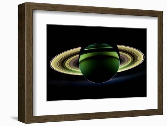 Saturn and its Rings, Cassini Image-null-Framed Photographic Print