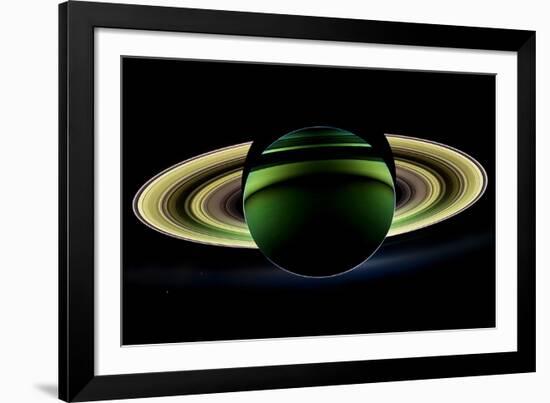 Saturn and its Rings, Cassini Image-null-Framed Photographic Print