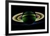 Saturn and its Rings, Cassini Image-null-Framed Photographic Print