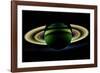 Saturn and its Rings, Cassini Image-null-Framed Photographic Print