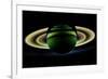 Saturn and its Rings, Cassini Image-null-Framed Photographic Print