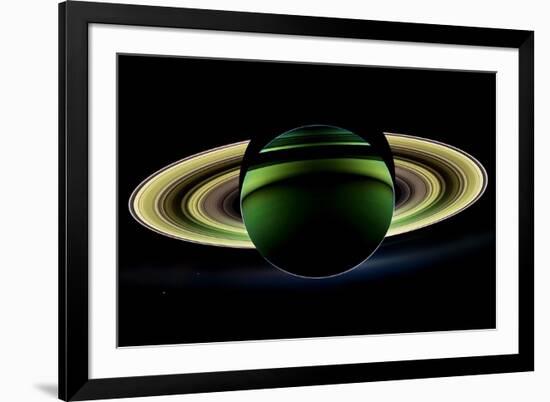 Saturn and its Rings, Cassini Image-null-Framed Photographic Print