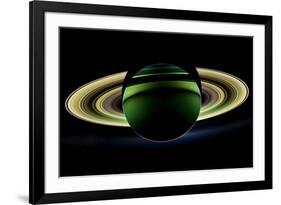 Saturn and its Rings, Cassini Image-null-Framed Photographic Print