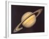 Saturn and Moons Rhea and Dione Taken by Nasa's Voyager 2 Spacecraft-null-Framed Photographic Print