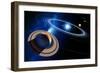 Saturn And Solar System-Detlev Van Ravenswaay-Framed Premium Photographic Print