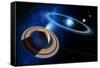 Saturn And Solar System-Detlev Van Ravenswaay-Framed Stretched Canvas